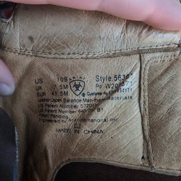 Ariat 56301 Black Leather Lace-Up Paddock Riding Boots – Men’s 10B - Picture 4 of 8